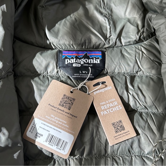 Patagonia Women's Recycled Down Sweater Parka in Green, Size L, New with Tag - Picture 6 of 9